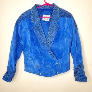 8) RINZI Vintage Punk Rock Business animal print leather Jacket Sz. S